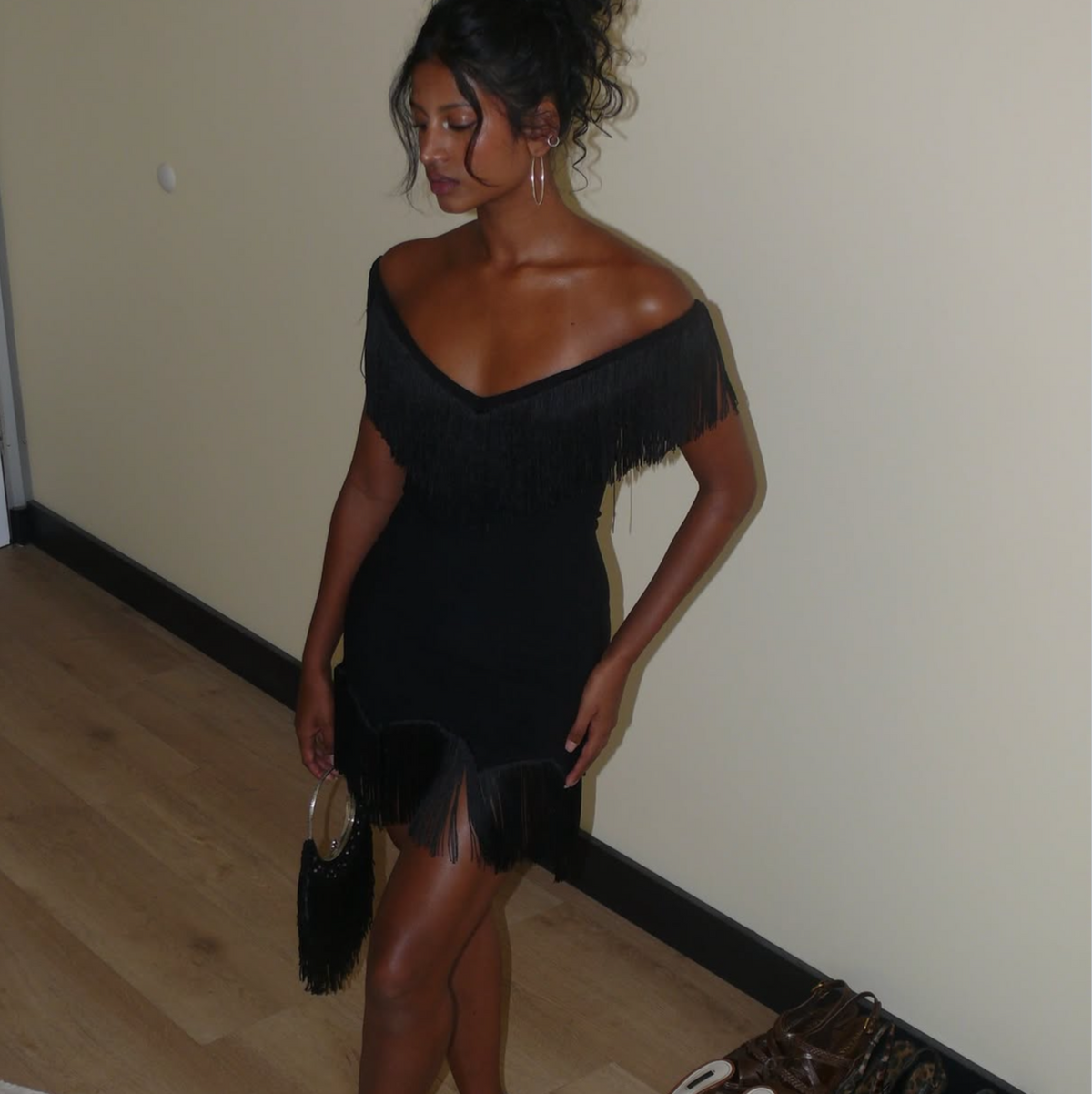 BY ELLEN WITH LOVE Fringe Mini Dress