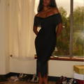 BY ELLEN WITH LOVE Fringe Midi Dress