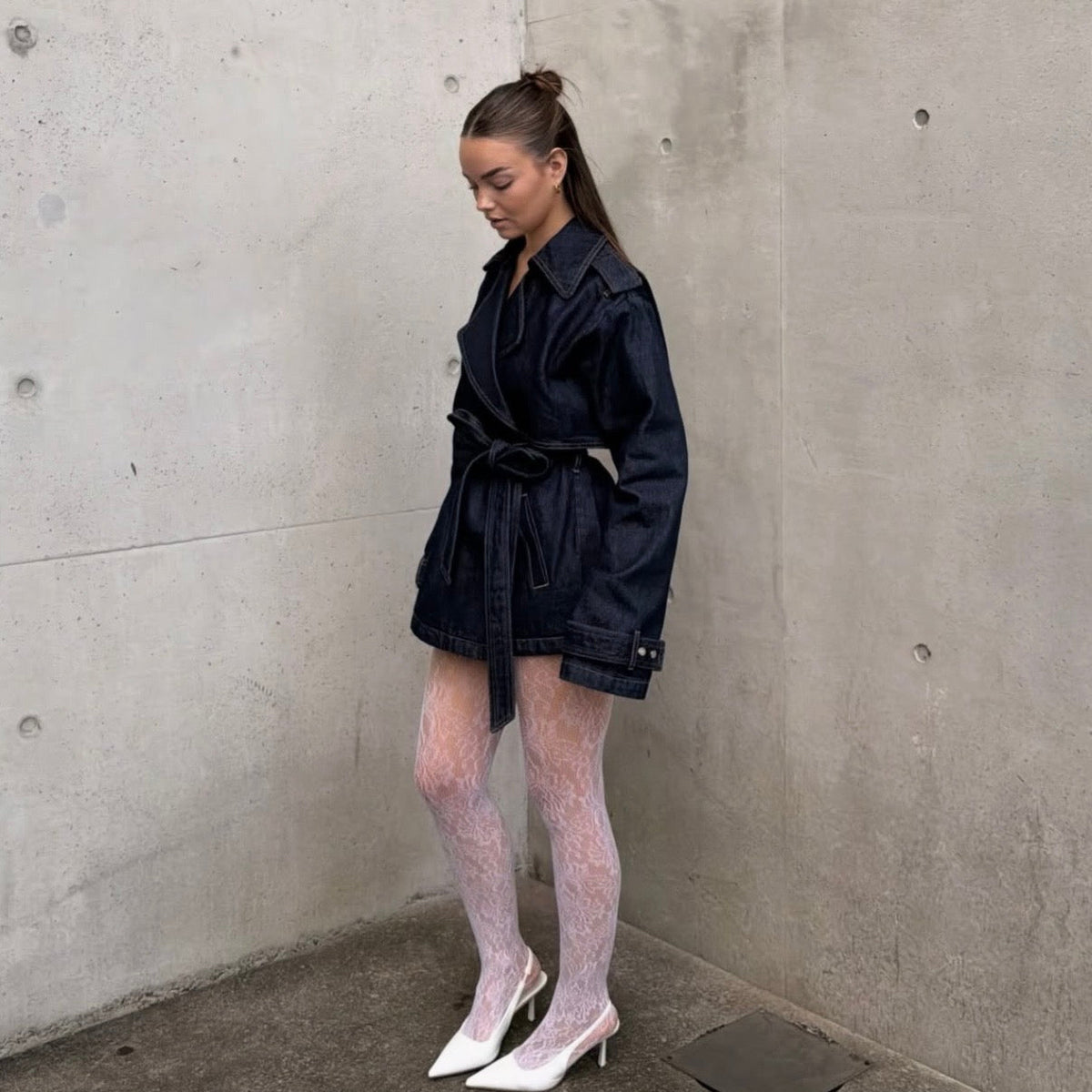 NUDE LUCY Inaya Denim Trench