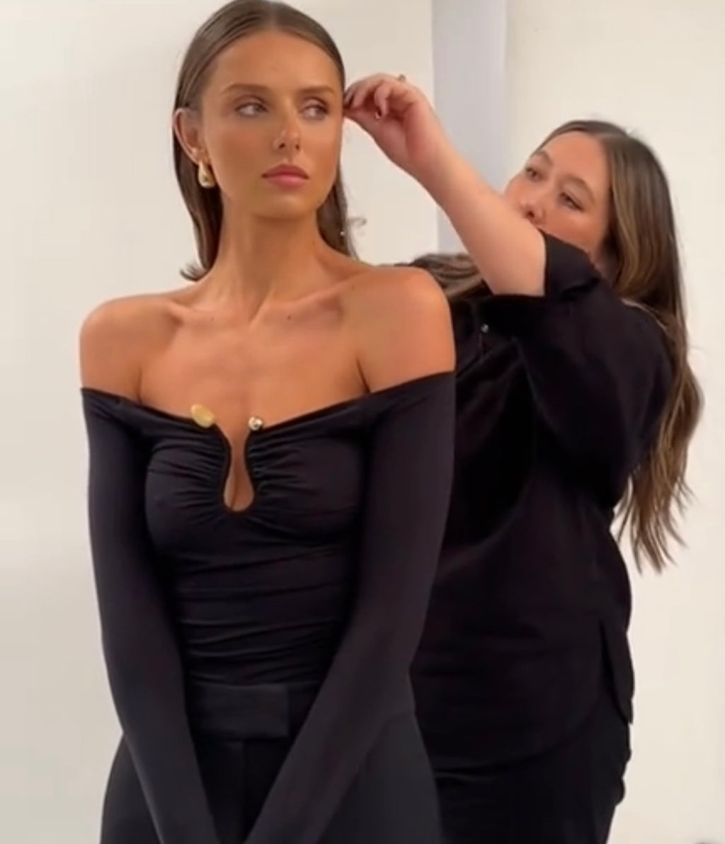 KOOKAI Tayla Trim Long Sleeve Top