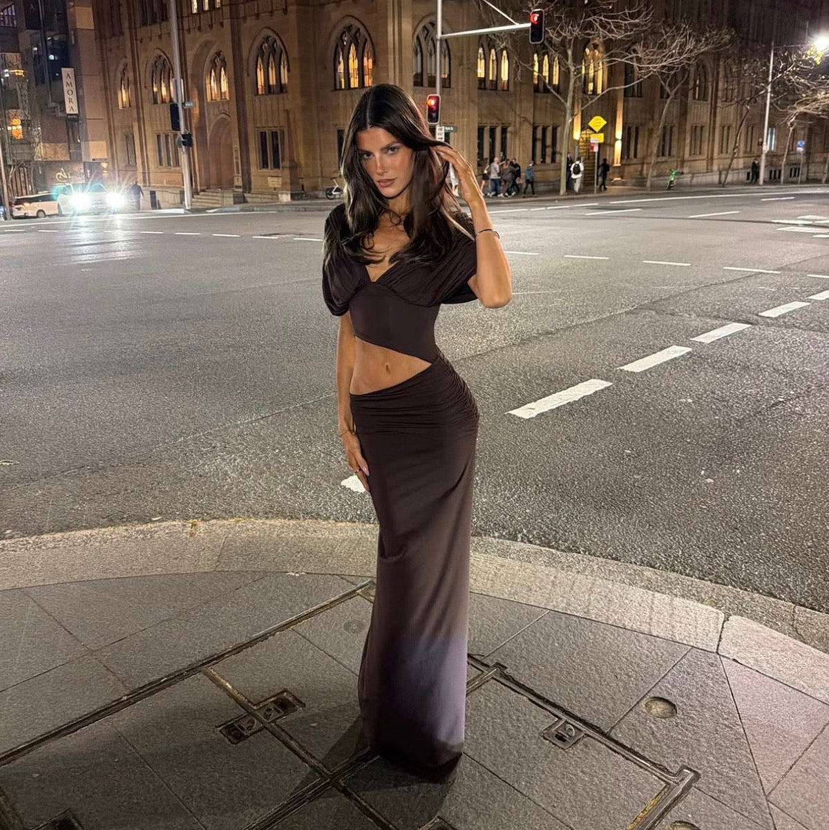 WHITE FOX I'm Your Girl Off Shoulder Maxi Dress