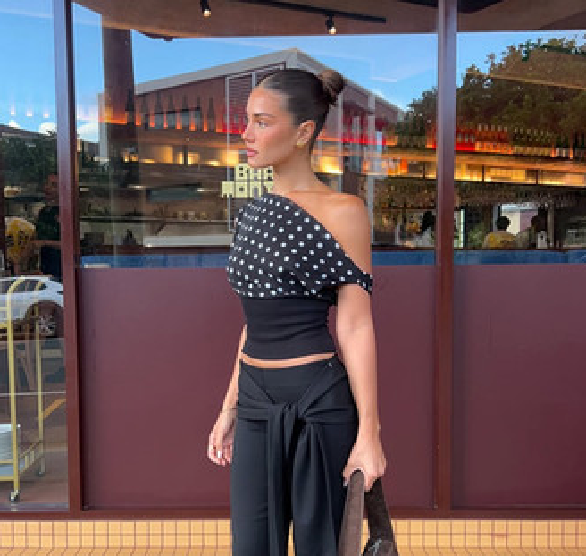 DESIGN BY SI Kimmie Polka Dotted Top